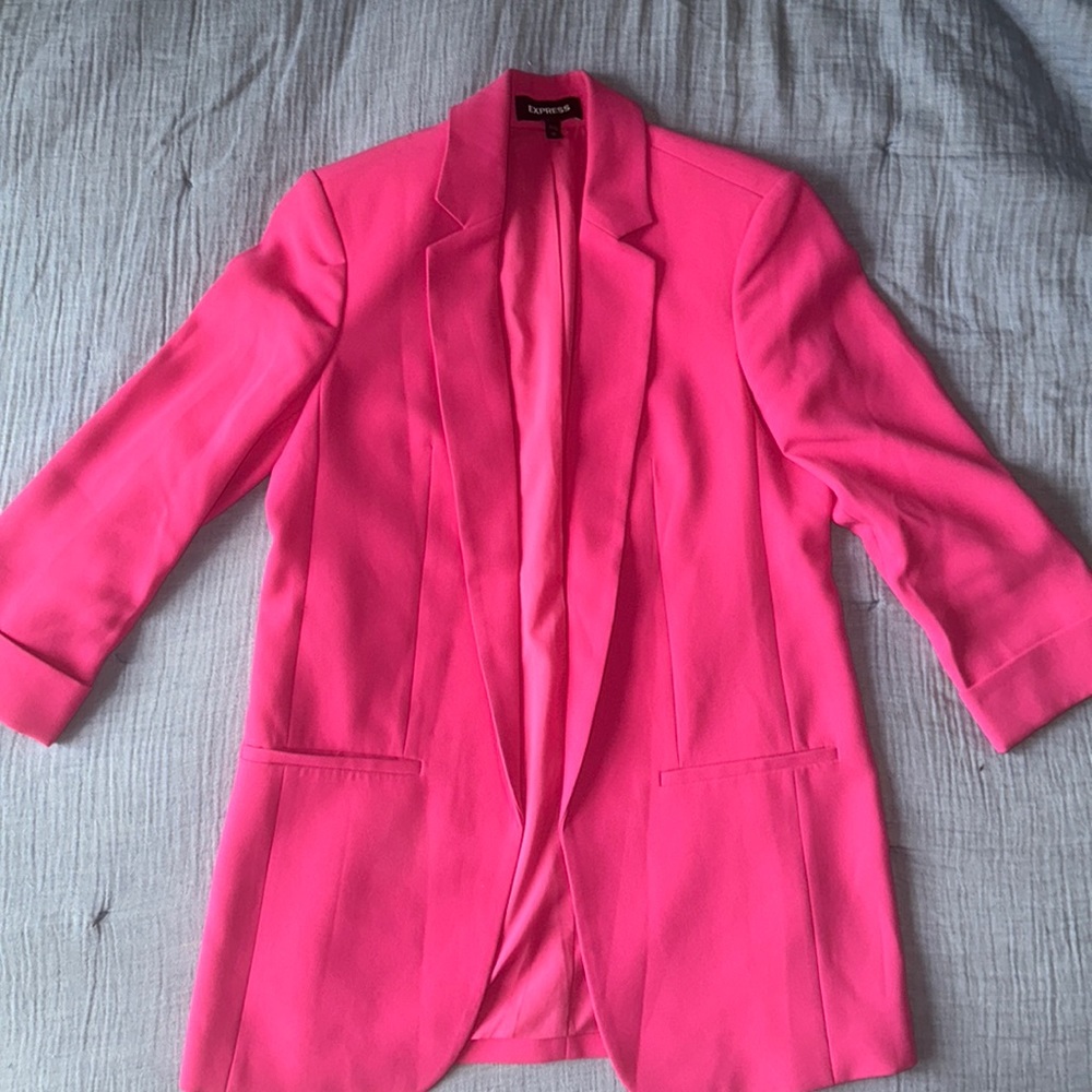 Express Pink Boyfriend Blazer